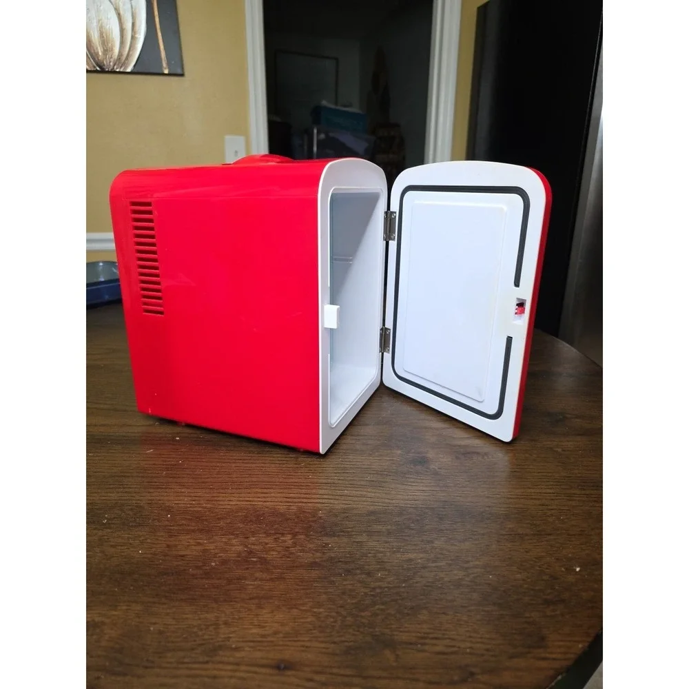 Coca-Cola Mini Fridge, 6 Can Mini Fridge, Cooler & Heater, Personal Retro Fridge